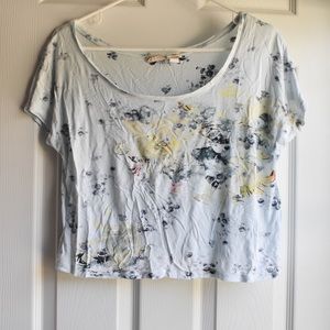 CLEARANCE❗ Light Blue Floral Printed Top - XS